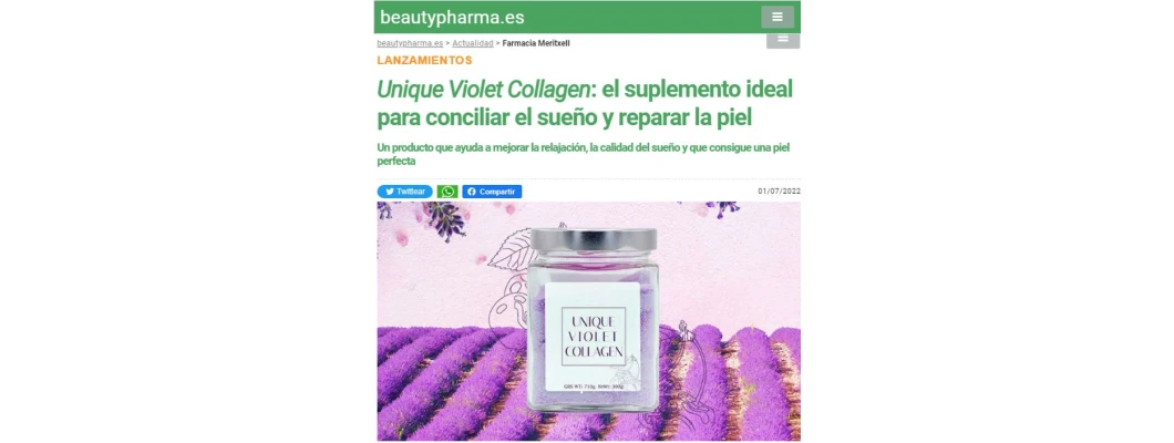 Unique Violet Collagen: el suplement ideal per conciliar la son i reparar la pell