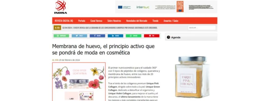 Membrana d'ou, el principi actiu de moda en cosmètica | Indisa març 2024