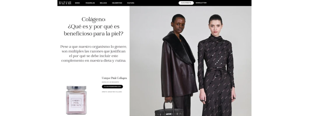 Clipping UNIQUE a HarpersBazaar març 2024