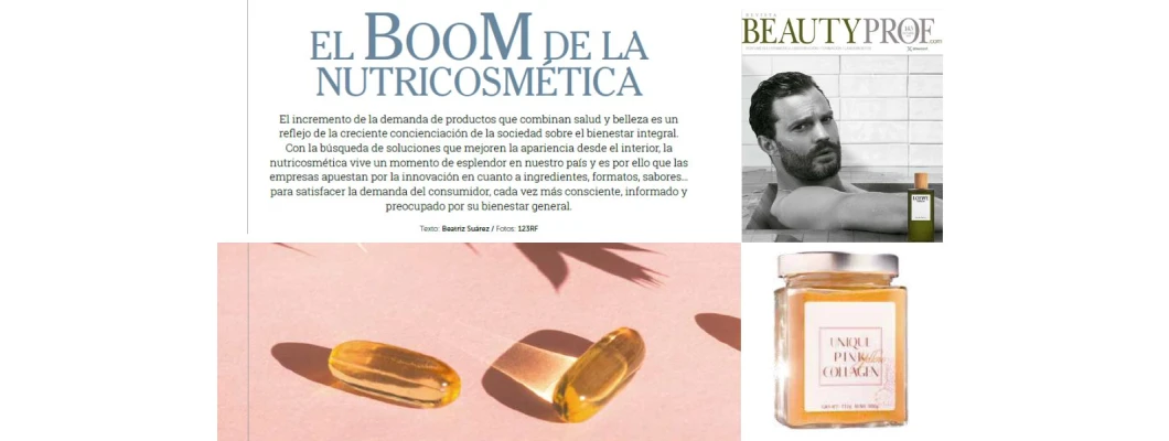 Meritxell Martí, collabore à un article sur la nutricosmétique pour le magazine BeautyProf
