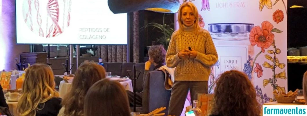 Présentation du Unique Pink Yellow Collagen selon Farmaventas
