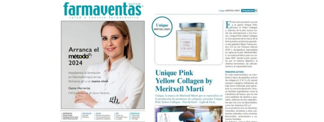 Farmaventas presenta Unique Pink Yellow Collagen | febrer 2024