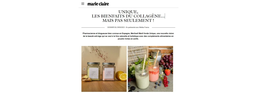 Unique, els beneficis del col·lagen