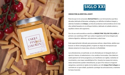 Unique Pink Collagen: El secreto de belleza destacado por Diario Siglo XXI