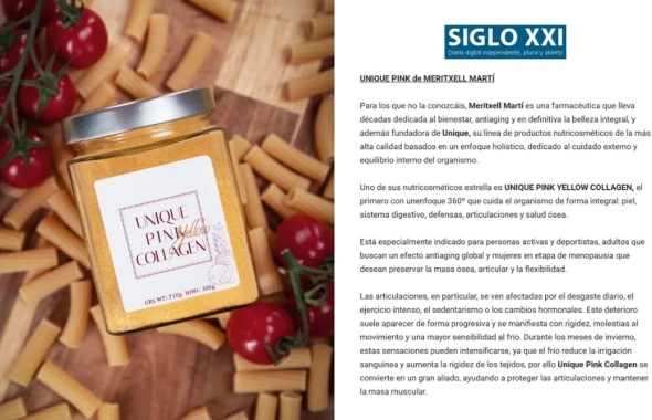 Unique Pink Collagen: El secret de bellesa destacat per Diario Siglo XXI