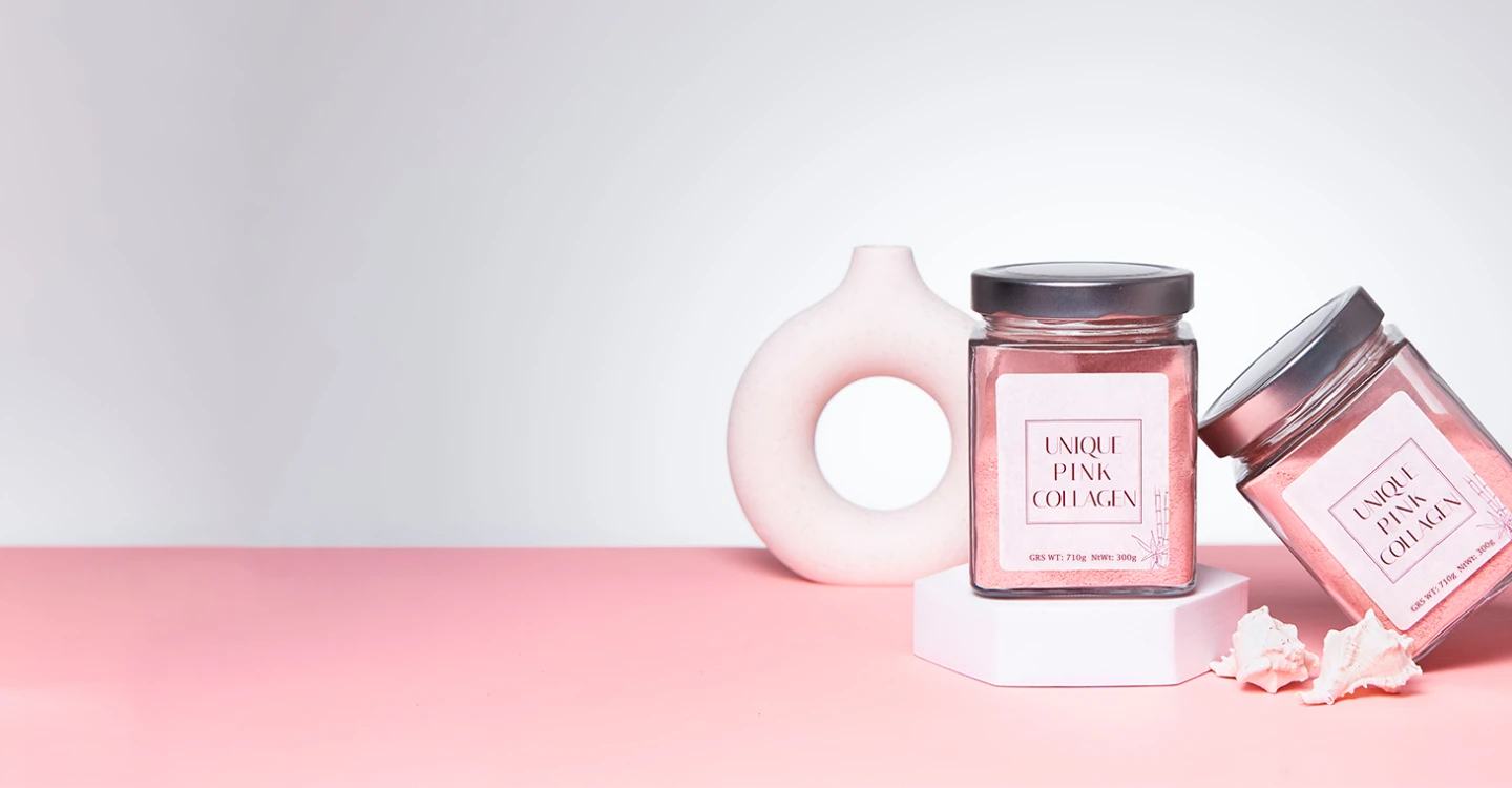 Unique Pink, Green, Violet & Yellow Collagen