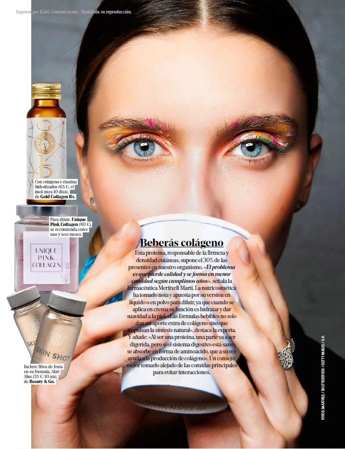 Drink soluble or liquid collagen powder