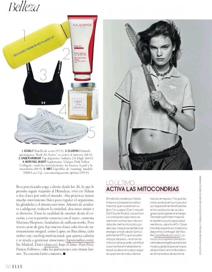clipping unique pink yellow collagen elle abril 2024