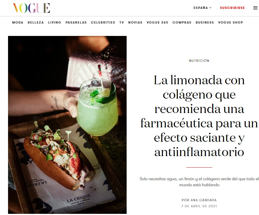 Llimonada de col·lagen per a la inflor abdominal
